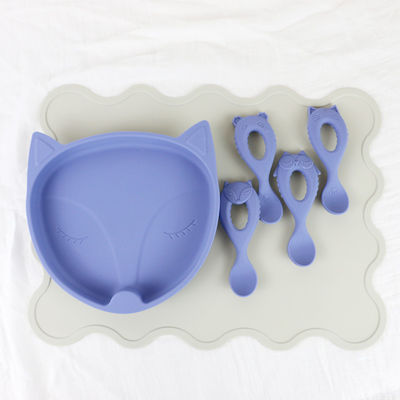 Tapis d'endroit personnalisés colorés de silicone écologiques pour le bébé d'enfant en bas âge