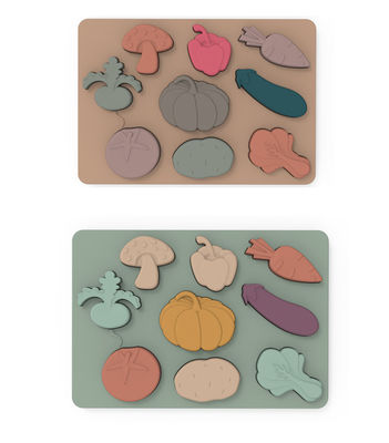 Les légumes forment Montessori que les puzzles déconcertent le matériel de silicone de catégorie comestible