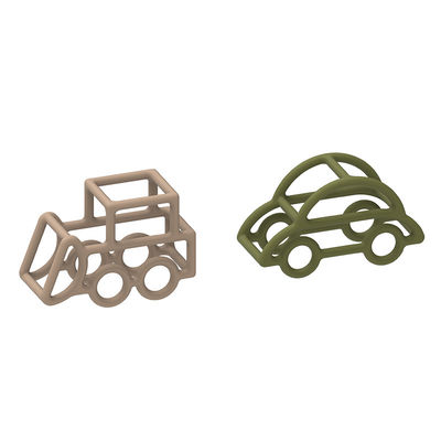 Le silicone de bébé de forme de voiture joue le matériel non-toxique multi de catégorie comestible de couleur