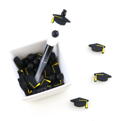 Perles focales adaptées aux besoins du client de silicone pour l'agrafe DIY de bracelet d'obtention du diplôme de stylos