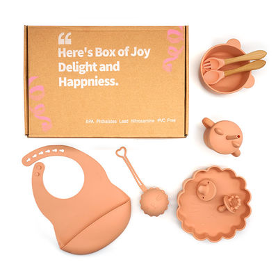 Non toxique silicone nourrissage de bébé ensemble de silicone support de mannequin de silicone biberon et plaque ensemble avec logo personnalisé