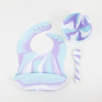 Le gradient colore la vaisselle de silicone a placé glissement libre de BPA l'anti pour le nourrisson de bébé