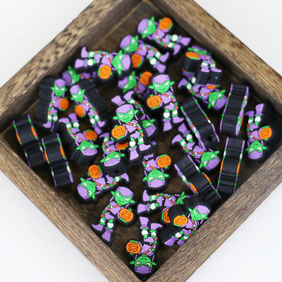 La dentition non-toxique faite sur commande de silicone perle avec le trou pour le bébé faisant ses dents des focals pour Noël de Halloween