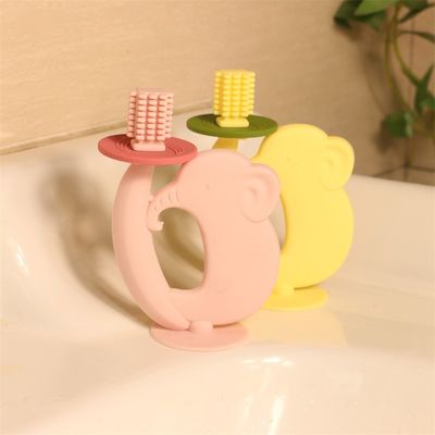 Détecteur de dents de bébé en silicone sans BPA Texture douce apaise les gencives douloureuses Soulagement des dents Détecteur de dents de silicone sans danger pour les jouets pour bébés