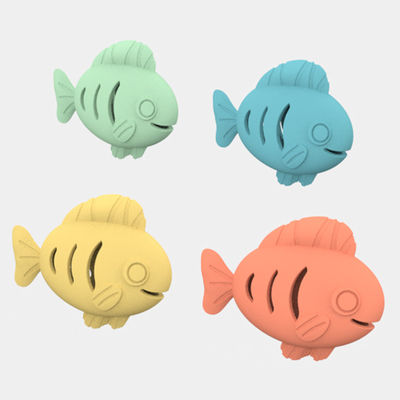 Jouet pour chat en silicone en forme de poisson de qualité alimentaire