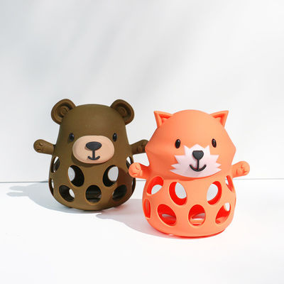 PAISEN Ours gant de dentition Unisexe personnalisé sans BPA Nouveaux-nés Cadeaux mignons en forme d'animal Jouets de dentition en silicone Douces dents de bébé