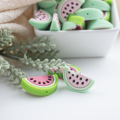qualité  Red Watermelon Shaped Silicone Beads Soft For Baby Teething usine