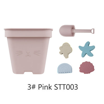 Sable d'enfants de Toy Bucket Set Beach Toy de bébé de silicone de ventes en gros jouant le jouet de seau de plage de douche de moule