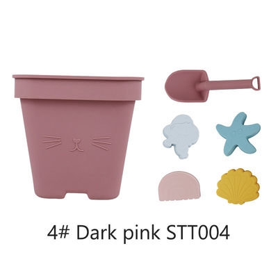Sable d'enfants de Toy Bucket Set Beach Toy de bébé de silicone de ventes en gros jouant le jouet de seau de plage de douche de moule