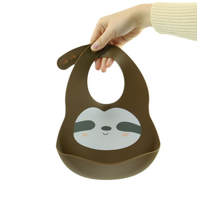 Bavoirs mignons de silicone de bébé nouveau-né avec le matériel écologique de receveur de miette
