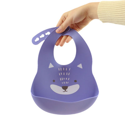 Bavoirs mignons de silicone de bébé nouveau-né avec le matériel écologique de receveur de miette