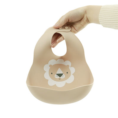 Bavoirs mignons de silicone de bébé nouveau-né avec le matériel écologique de receveur de miette