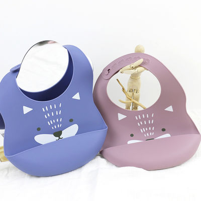 Bavoirs mignons de silicone de bébé nouveau-né avec le matériel écologique de receveur de miette