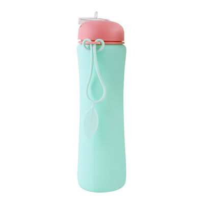Doux de bouteille d'eau de silicone d'ODM d'OEM 500Ml pliable pour le fonctionnement