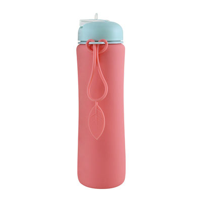 Doux de bouteille d'eau de silicone d'ODM d'OEM 500Ml pliable pour le fonctionnement