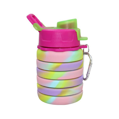 Doux de bouteille d'eau de silicone d'ODM d'OEM 500Ml pliable pour le fonctionnement