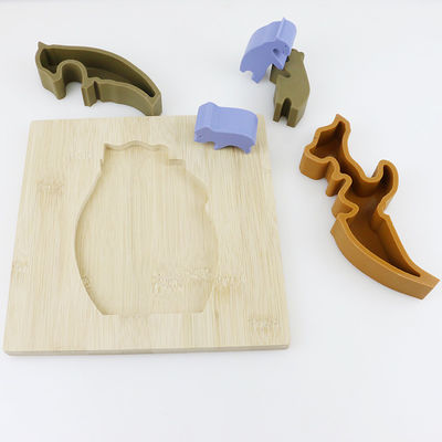 Puzzle en bois de jouets d'enfants de forme d'ours pour l'étude de Montessori