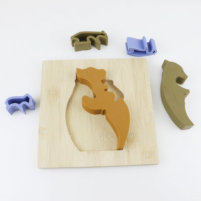 Puzzle en bois de jouets d'enfants de forme d'ours pour l'étude de Montessori