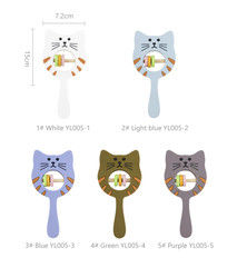 Hochet Teether de Kitty Shape Food Grade Silicone pour l'enfant en bas âge de bébé