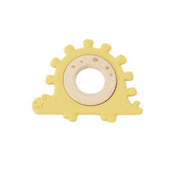 Bracelet en bois de jouets de couleur d'enfants multi de silicone pour le nourrisson
