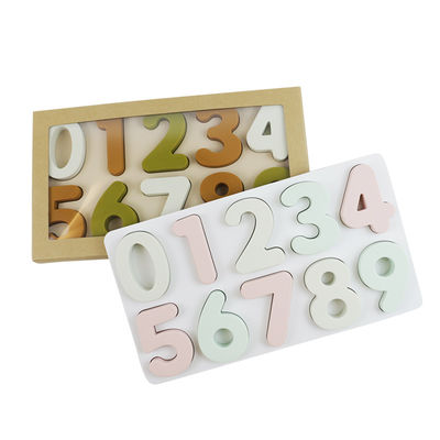 Puzzle s'exerçant éducatif de silicone, casse-tête d'enfant en bas âge de forme de nombre de l'Arabie