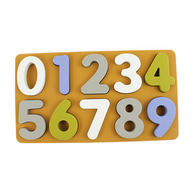 Puzzle s'exerçant éducatif de silicone, casse-tête d'enfant en bas âge de forme de nombre de l'Arabie