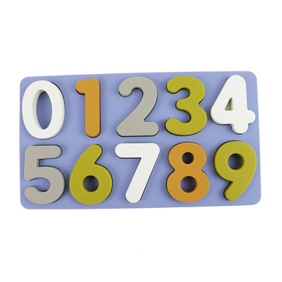 Puzzle s'exerçant éducatif de silicone, casse-tête d'enfant en bas âge de forme de nombre de l'Arabie