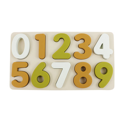 Puzzle s'exerçant éducatif de silicone, casse-tête d'enfant en bas âge de forme de nombre de l'Arabie
