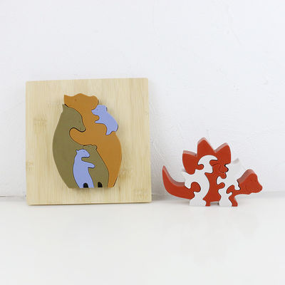 Adaptez le puzzle aux besoins du client de silicone, les casse-tête 3D infantiles avec la base en bambou en bois