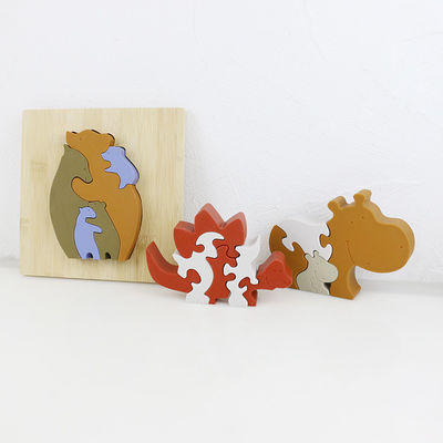 Adaptez le puzzle aux besoins du client de silicone, les casse-tête 3D infantiles avec la base en bambou en bois