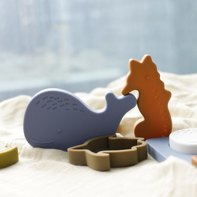 Puzzle de silicone d'animaux d'océan de mer, puzzle éducatif de bébé de Montessori