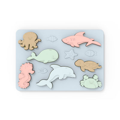 Le silicone fait sur commande Montessori forment le puzzle pour le jardin d'enfants d'enfants