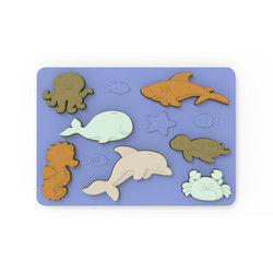 Le silicone fait sur commande Montessori forment le puzzle pour le jardin d'enfants d'enfants