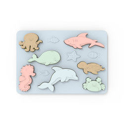 Le silicone fait sur commande Montessori forment le puzzle pour le jardin d'enfants d'enfants