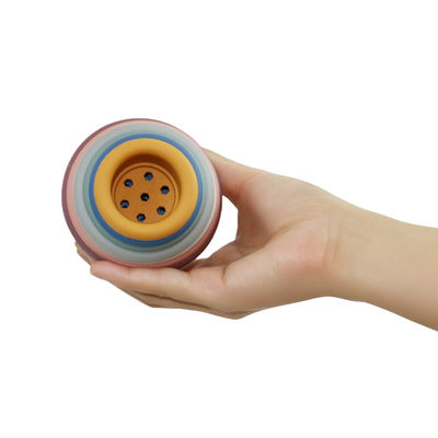 Silicone éducatif empilant des tasses pour faire ses dents les blocs constitutifs