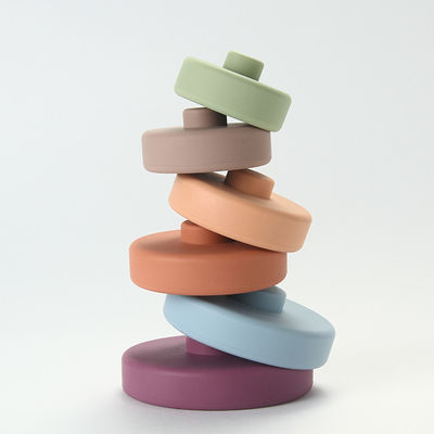 Jouets fonctionnels multi de silicone de bébé colorés avec le matériel écologique de catégorie médicale