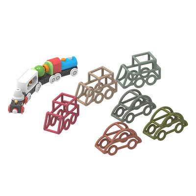 Le silicone de bébé de forme de voiture joue le matériel non-toxique multi de catégorie comestible de couleur