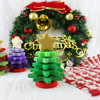 Babe Soft Silicone Stacking Rings bloque avec la forme d'arbre de Noël