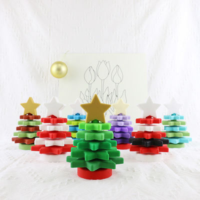 Babe Soft Silicone Stacking Rings bloque avec la forme d'arbre de Noël