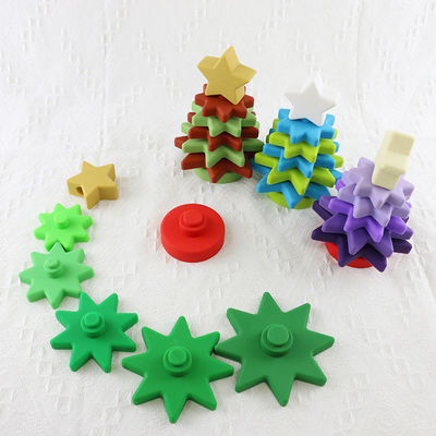 Babe Soft Silicone Stacking Rings bloque avec la forme d'arbre de Noël