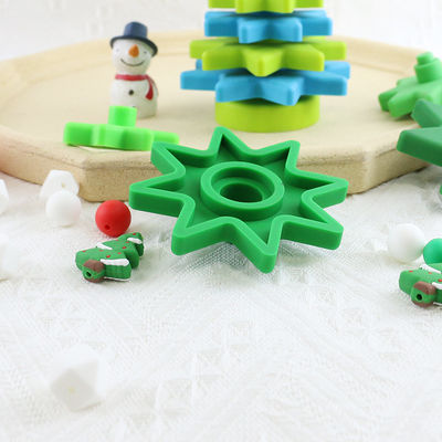 Babe Soft Silicone Stacking Rings bloque avec la forme d'arbre de Noël