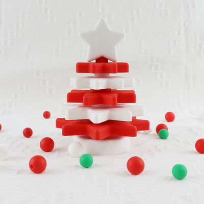 Babe Soft Silicone Stacking Rings bloque avec la forme d'arbre de Noël