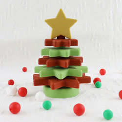 Babe Soft Silicone Stacking Rings bloque avec la forme d'arbre de Noël