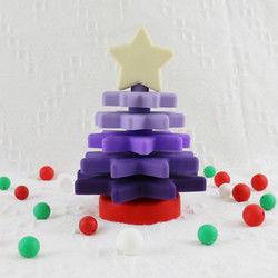 Babe Soft Silicone Stacking Rings bloque avec la forme d'arbre de Noël