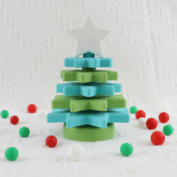 Babe Soft Silicone Stacking Rings bloque avec la forme d'arbre de Noël