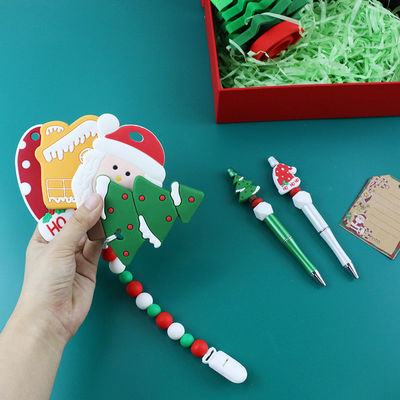 Jouets libres de silicone de bébé de BPA, empileur d'arbre de Noël pour des enfants Teether