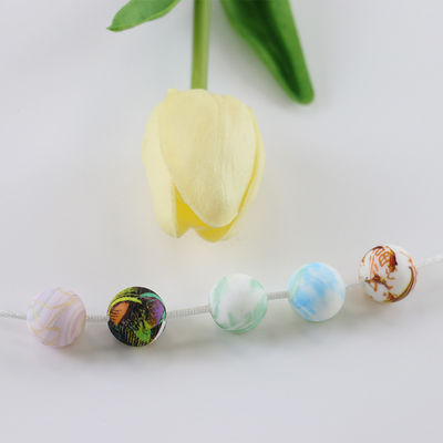 Perle de impression ronde BPA de dentition de silicone libre avec la taille de 12mm 15mm