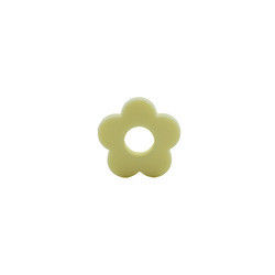 Perle de dentition en silicone avec trous de fleurs 4,5 cm pour collier à mâcher avec attache-sucette bricolage