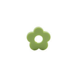Perle de dentition en silicone avec trous de fleurs 4,5 cm pour collier à mâcher avec attache-sucette bricolage