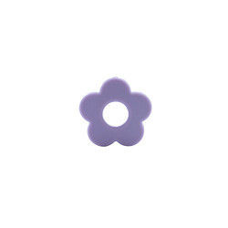 Perle de dentition en silicone avec trous de fleurs 4,5 cm pour collier à mâcher avec attache-sucette bricolage